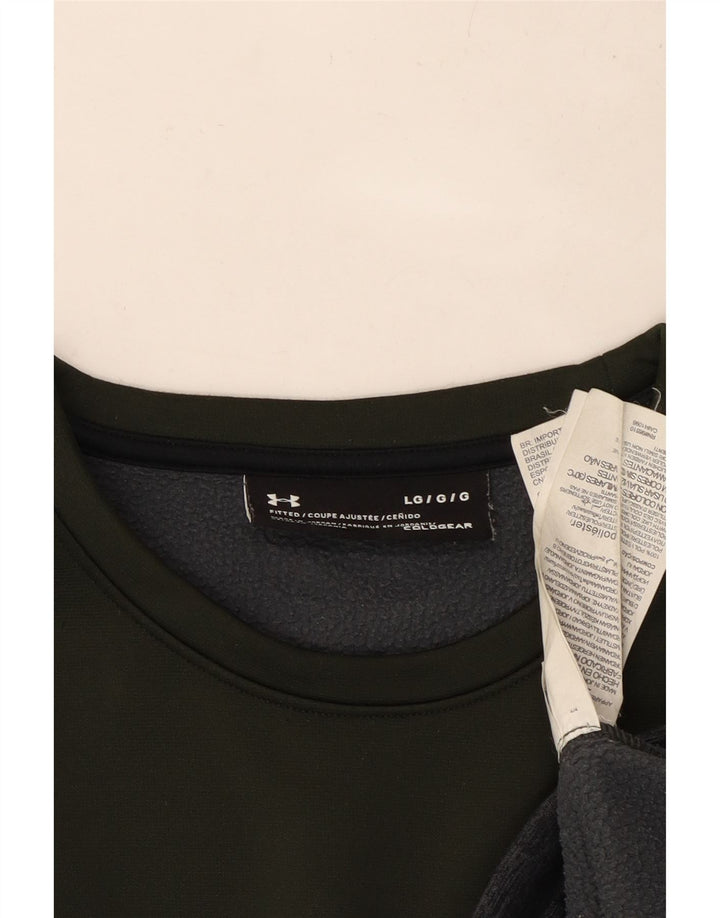 UNDER ARMOUR Sudadera Cold Gear para mujer, jersey, Reino Unido 16, grande, color caqui