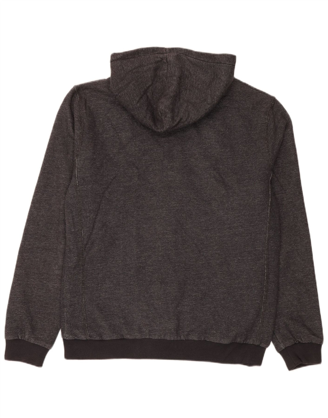 Quiksilver Sudadera con capucha y cremallera para hombre de algodón gris medio