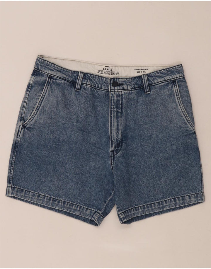 Levi's Pantalones cortos chinos de mezclilla para mujer W34 Algodón azul grande
