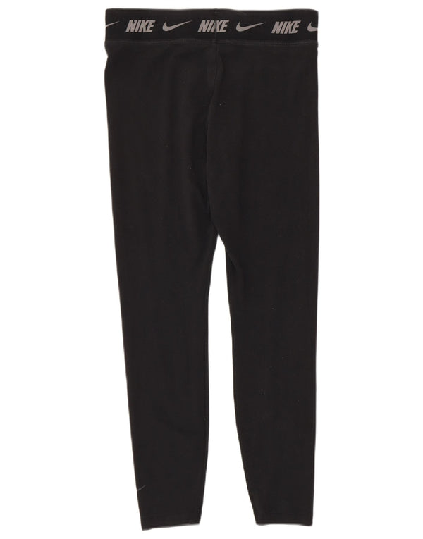 Nike Leggings ajustados con estampado gráfico para mujer, talla 40, talla grande, algodón negro
