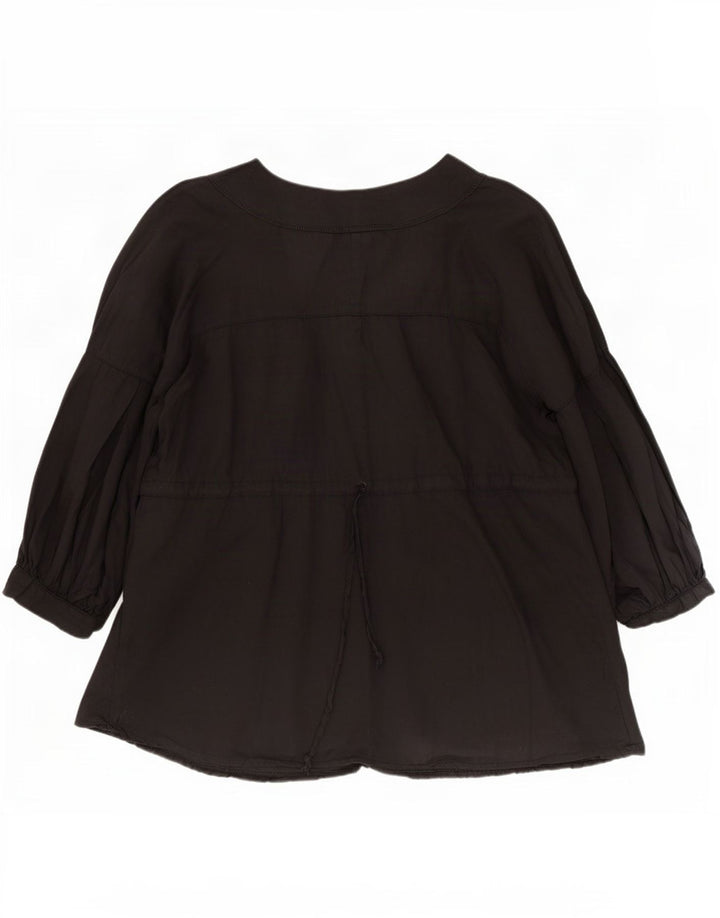 Benetton Blusa De Manga 3/4 Mujer UK 44 Mediano Negro