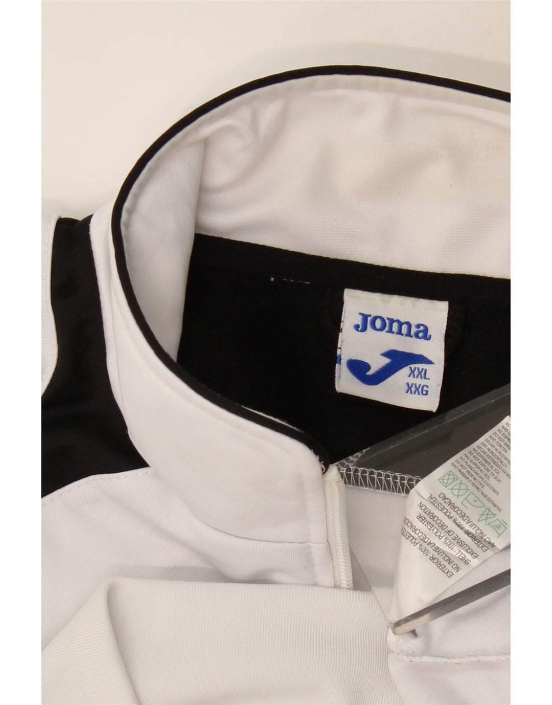 JOMA Chaqueta de chándal para hombre 2XL Blanco Colorblock Poliéster