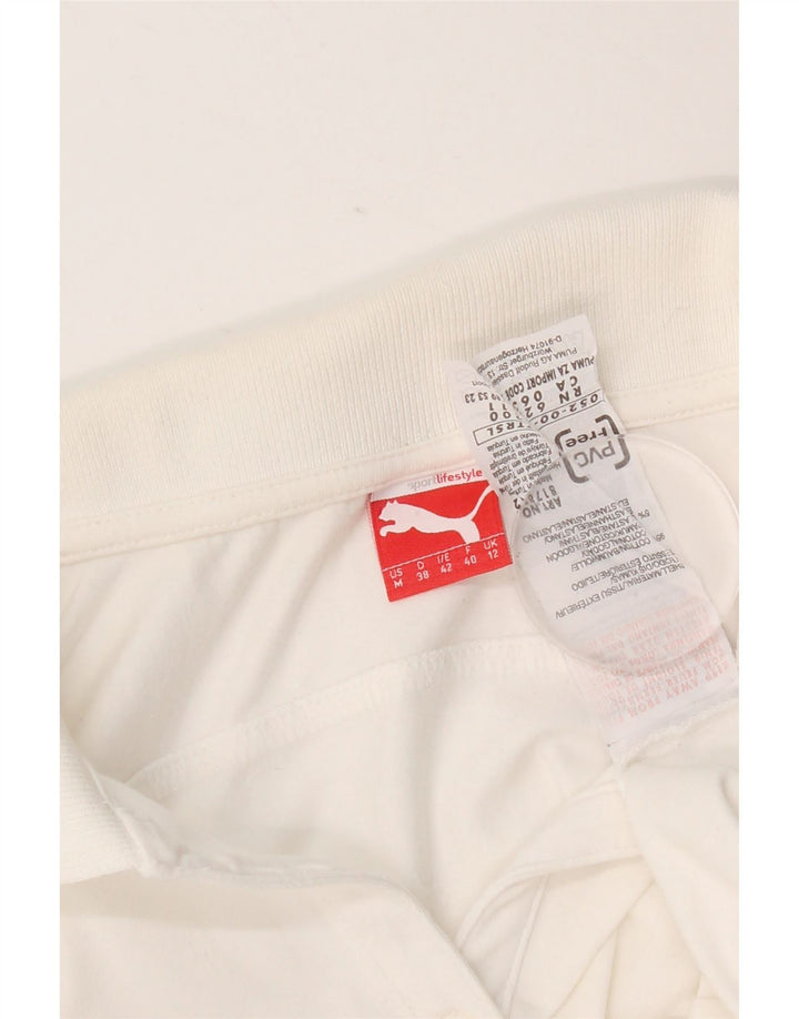 Puma Polo para mujer UK 12 Medium Blanco Algodón
