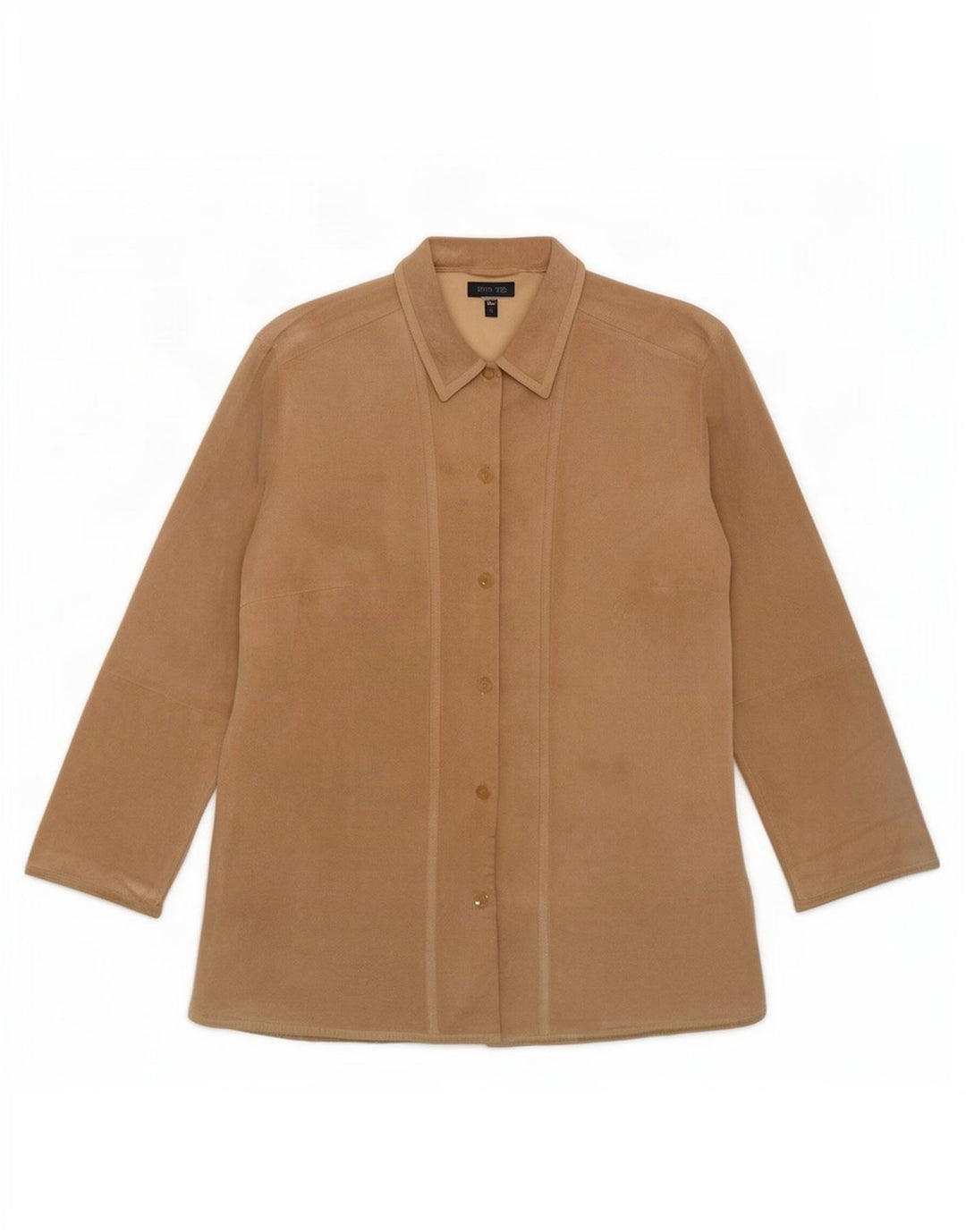 SAMOON Camisa de ante para mujer UK 20 2XL Cuero beige