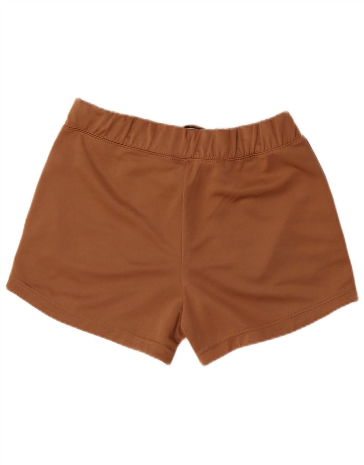 Nike Pantalones cortos deportivos gráficos para mujer UK 10 Small Marrón Poliéster