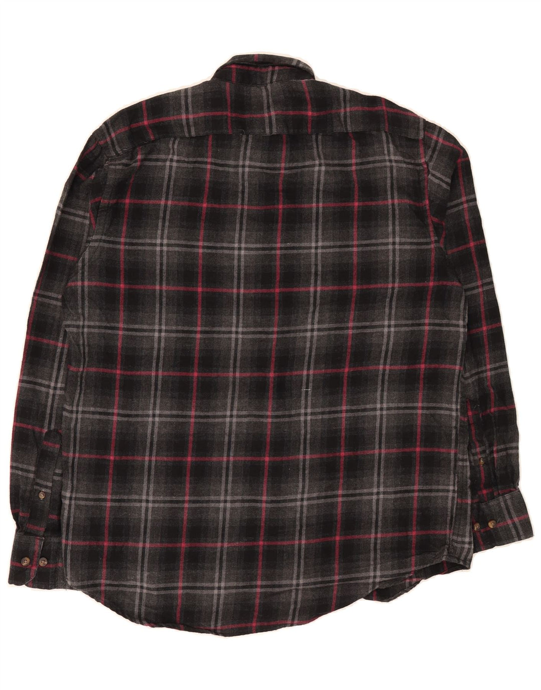 IZOD Mens Flannel Shirt Medium Grey Check Cotton Vintage Izod and Second-Hand Izod from Messina Hembry 