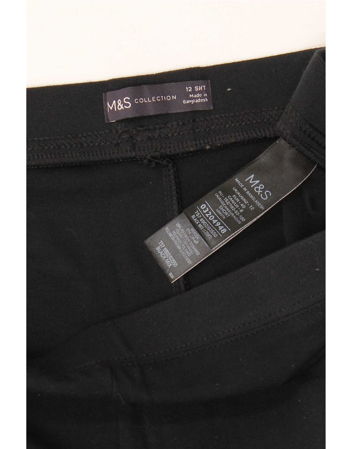 Marks & Spencer Leggings para mujer UK 40 Mediano Viscosa a rayas negras