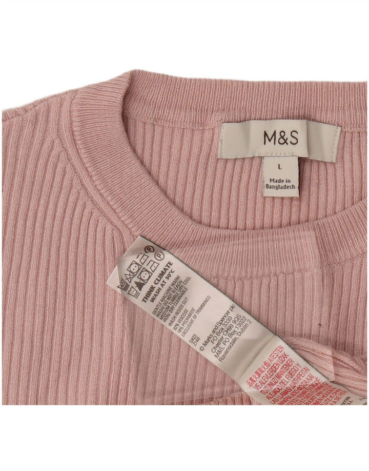 Marks & Spencer Camiseta para mujer Top UK 44 Large Viscosa rosa
