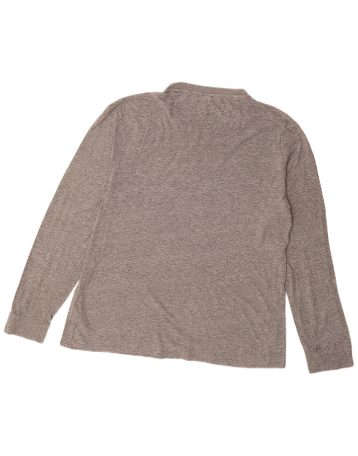 Guess Camiseta Regular Fit De Manga Larga De Algodón Moteado Gris Grande Para Hombre