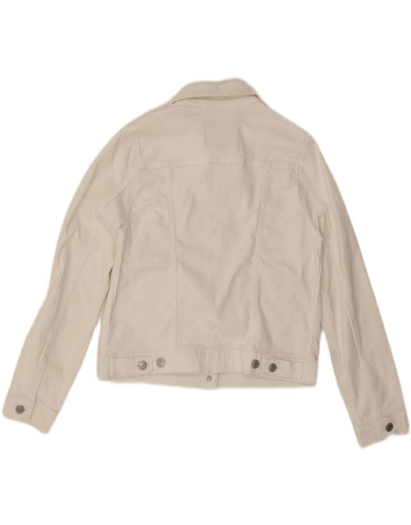 Levi's Chaqueta vaquera corta para mujer UK 44 Mediana Blanca