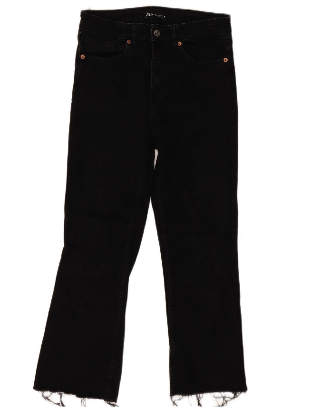 Zara Jeans Cortos Mujer EU 40 Mediano W30 L25 Algodón Negro