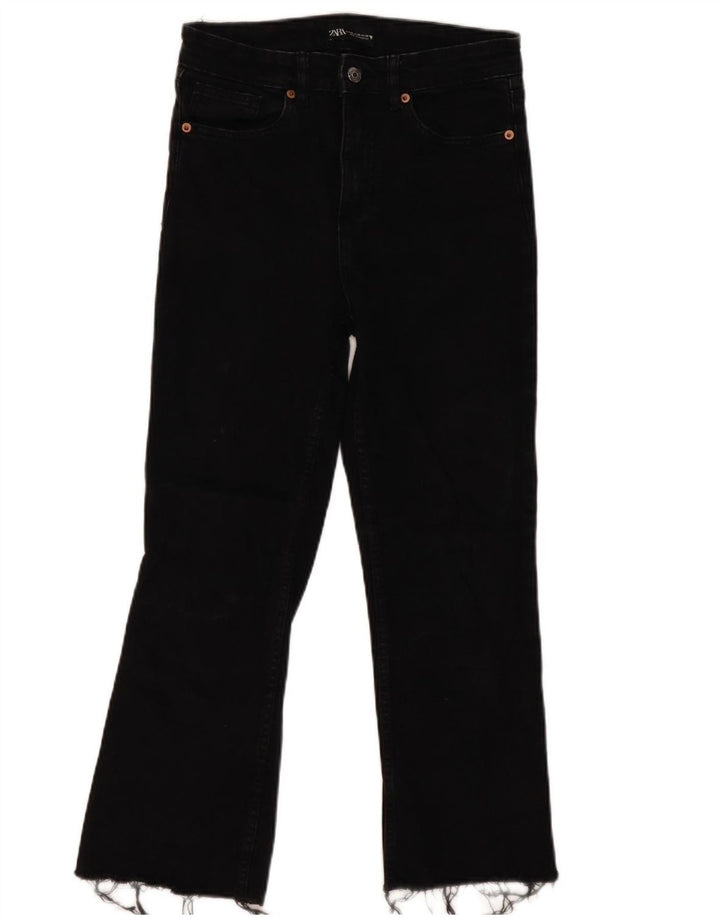 Zara Jeans Cortos Mujer EU 40 Mediano W30 L25 Algodón Negro