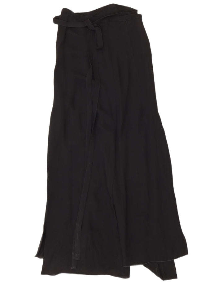 Gianfranco Ferre Falda larga cruzada para mujer IT 42 Medium W28 Viscosa negra