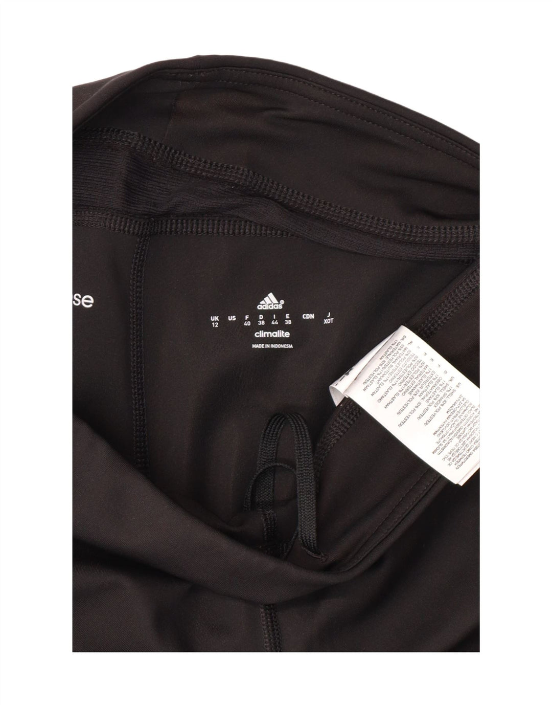 ADIDAS Leggings Capri Climalite para mujer Reino Unido 12 Mediano Negro Poliéster