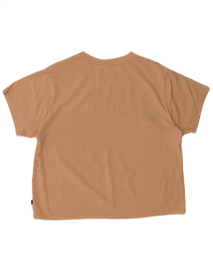 Levi's Camiseta con gráfico extragrande para mujer UK 10 Small Beige