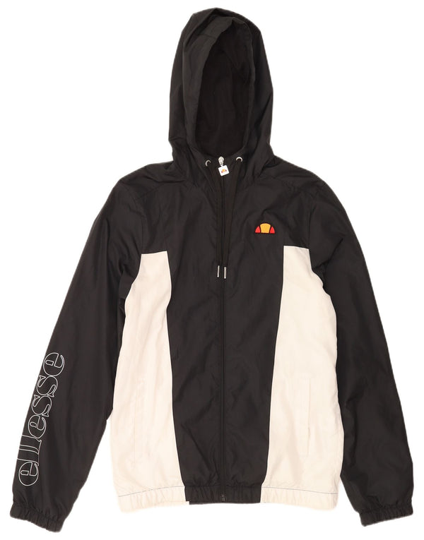Ellesse Hombre Chaqueta De Chándal Con Capucha Y Gráfico Small Black Colorblock