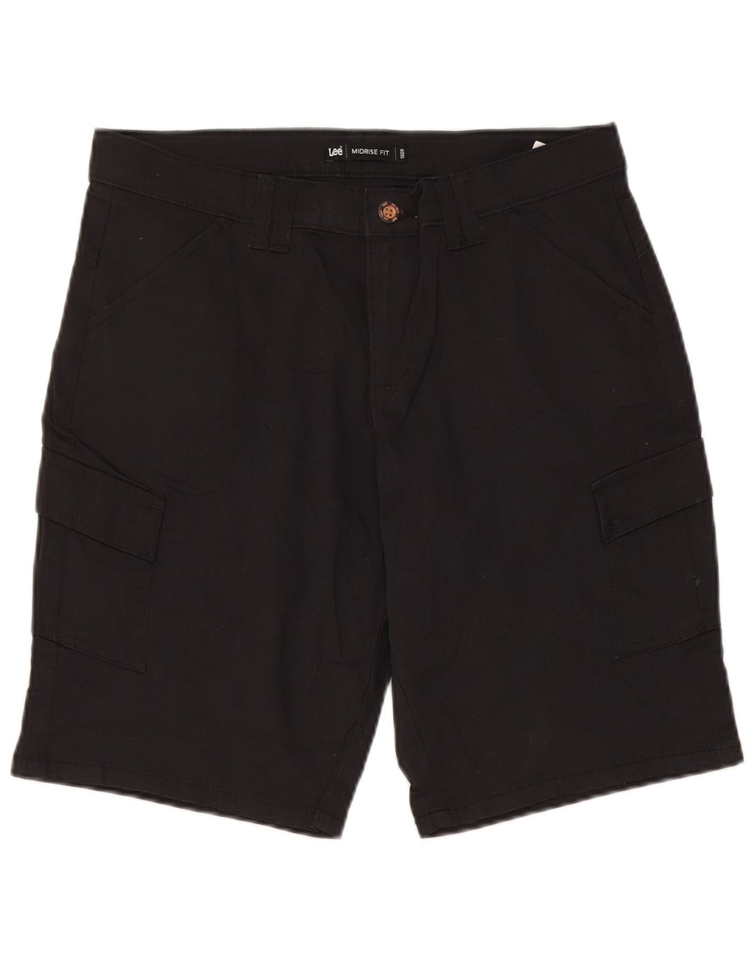 Lee pantalones cortos cargo de talle medio para mujer US 6 mediano W30 algodón negro