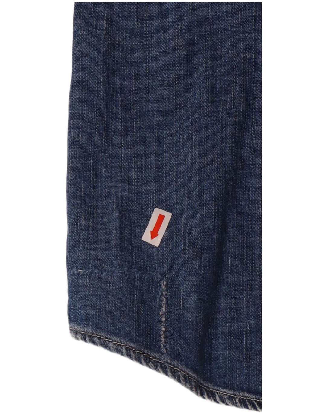 Camisa vaquera de manga corta para mujer Gas UK 42 Algodón azul medio