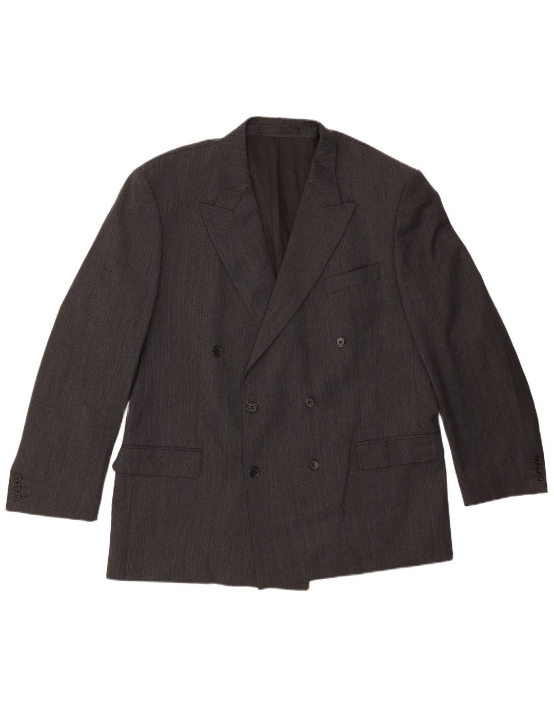 Marks & Spencer Chaqueta tipo blazer con doble botonadura para hombre UK 46 3XL Poliéster gris