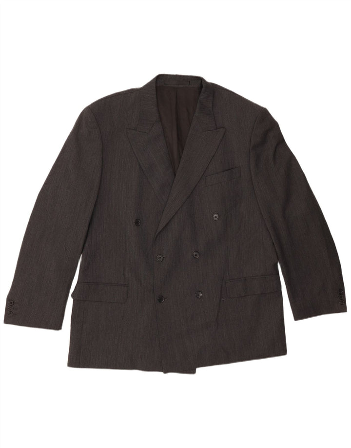 Marks & Spencer Chaqueta tipo blazer con doble botonadura para hombre UK 46 3XL Poliéster gris