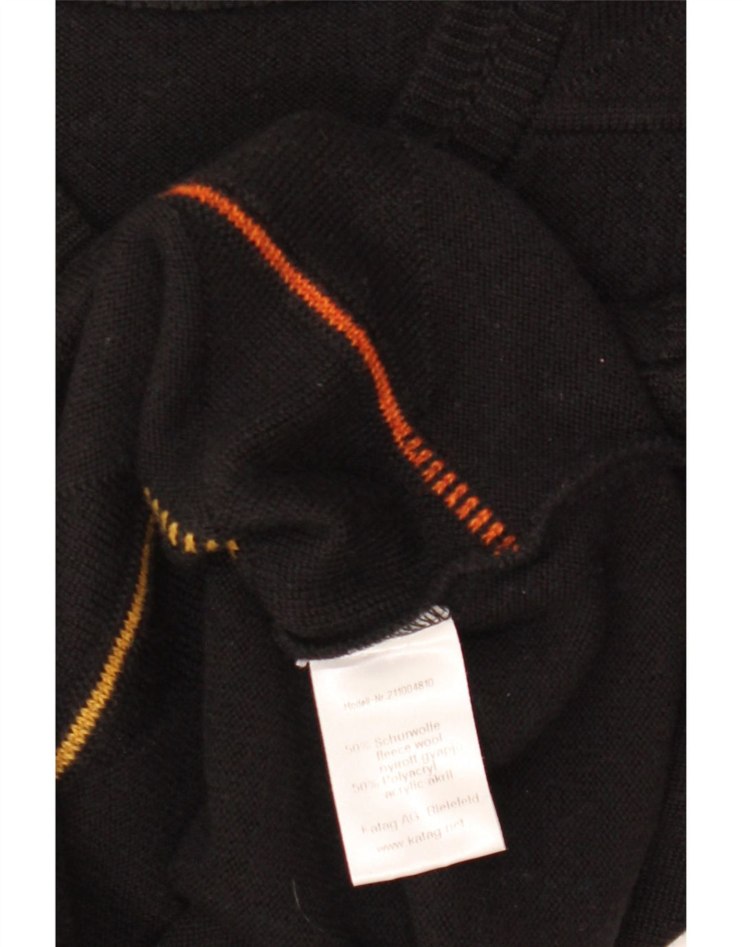 VINTAGE Chaleco de mujer Camiseta sin mangas Reino Unido 14 Lana de rayas negras grandes