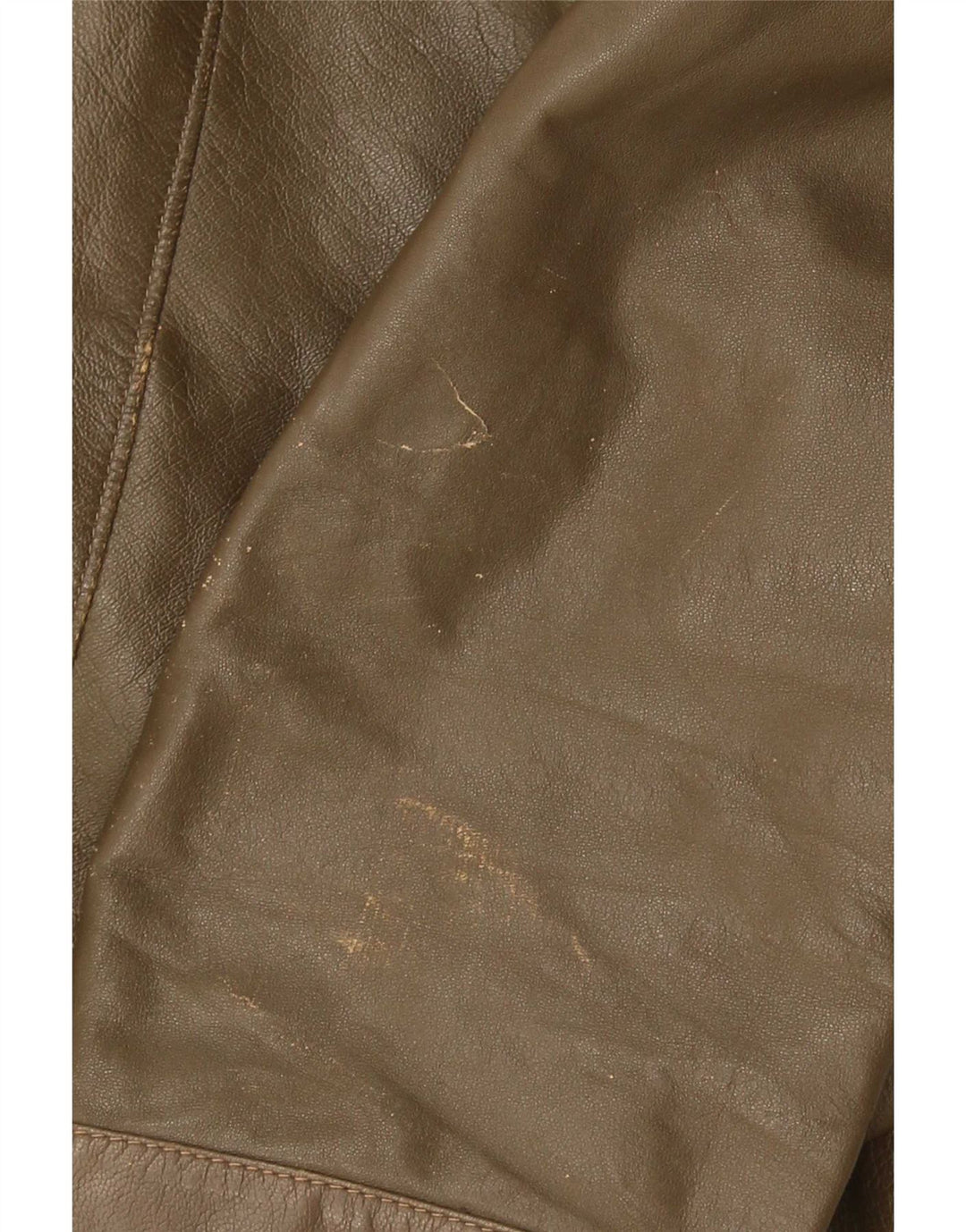 Vintage chaqueta de cuero para hombre Reino Unido 38 cuero caqui medio