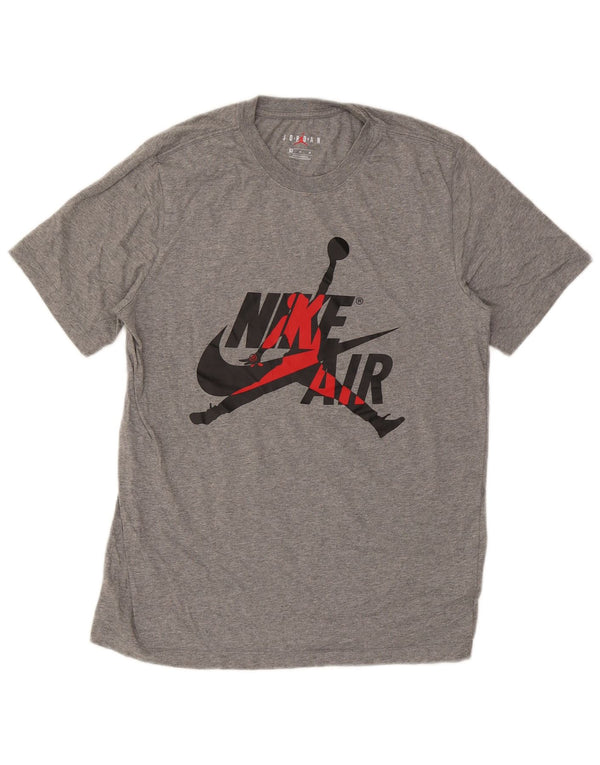 Jordan - Camiseta gráfica para hombre, parte superior de algodón gris medio