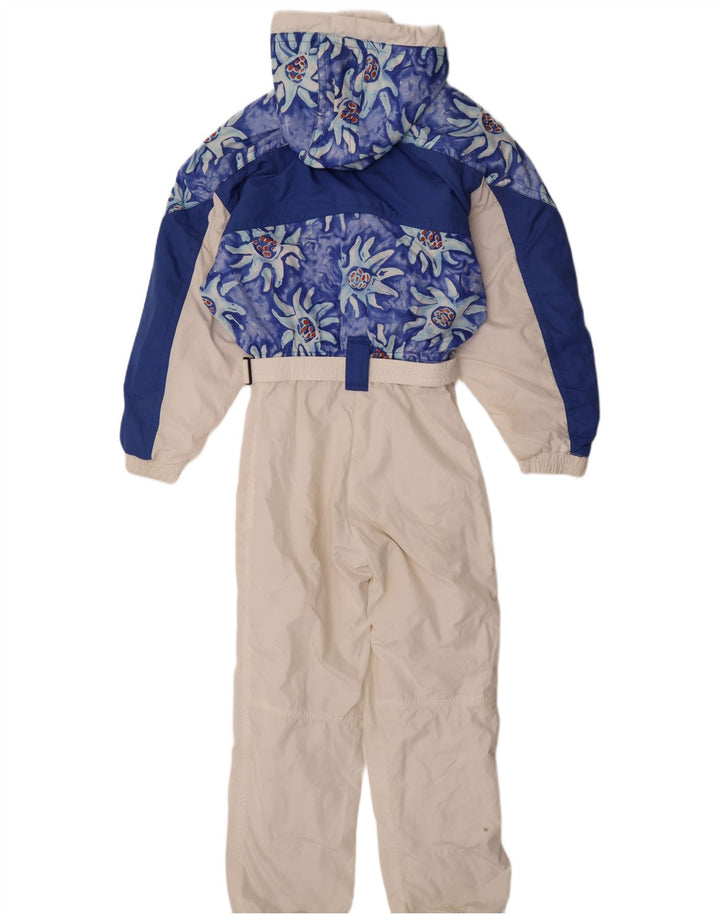 Mono de esquí extragrande con capucha para mujer Ellesse IT 40 Small White Floral