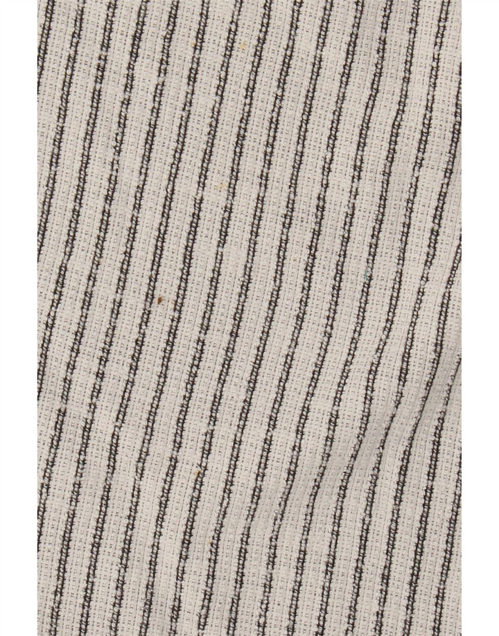 Polo Tío Sam para hombre de algodón a rayas blancas medianas