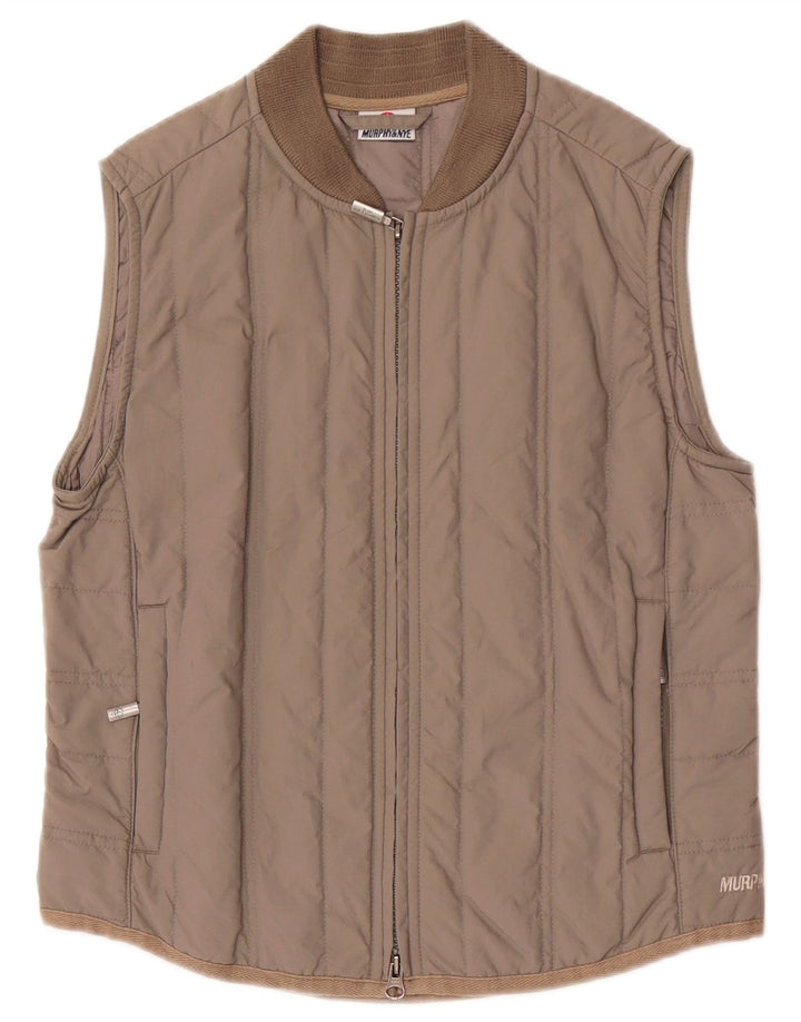 Murphy & Nye Chaleco acolchado para mujer UK 10 Small Marrón Poliamida