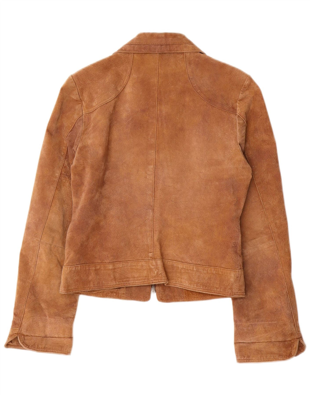 ENJOY Chaqueta de ante para mujer UK 10 Small Brown Leather