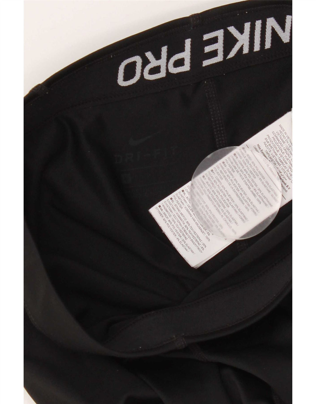 Nike Capri Graphic Leggings para mujer, talla 8, pequeño, poliéster negro