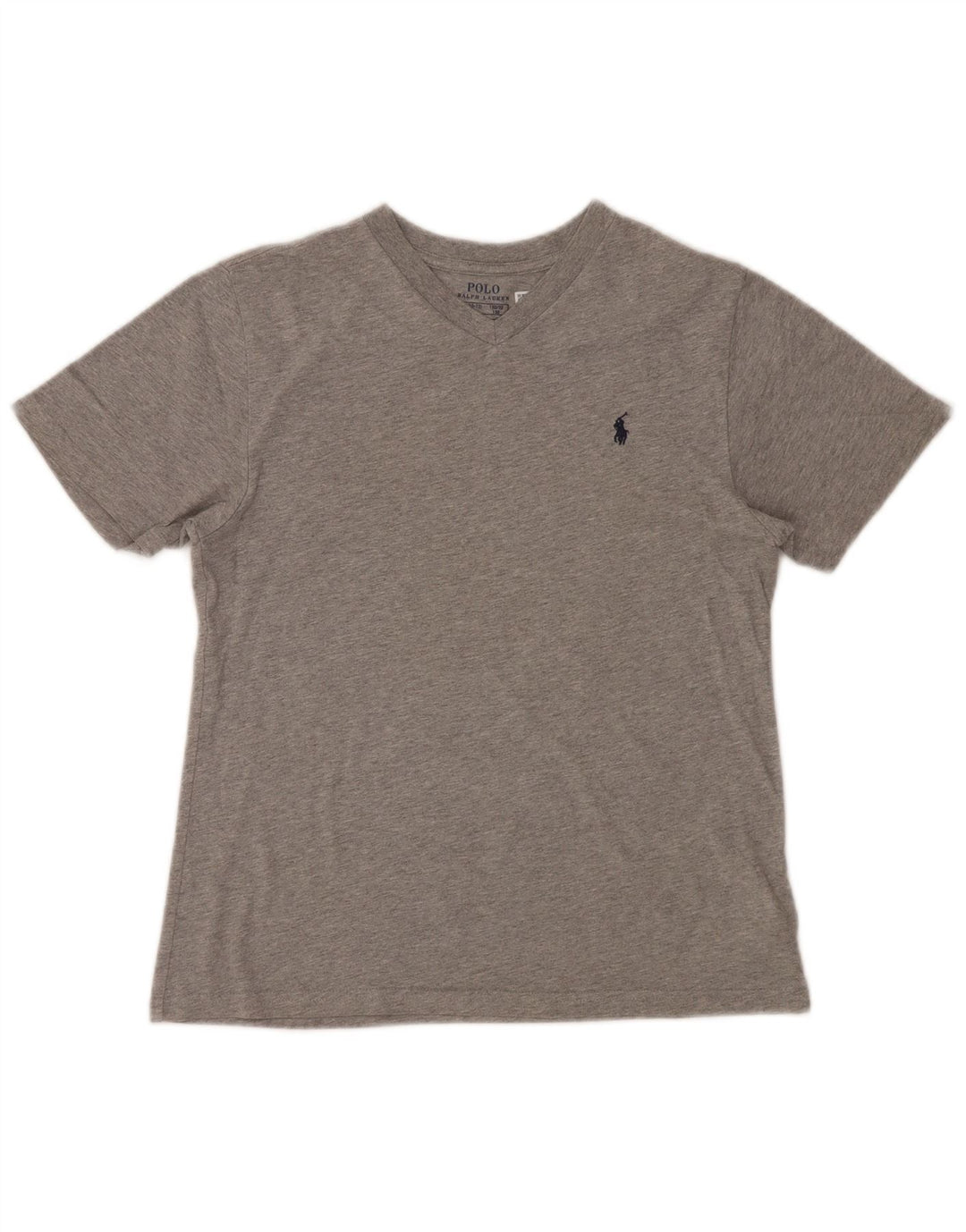 POLO RALPH LAUREN Camiseta Niña Top 8-9 Años Algodón Moteado Gris Medio