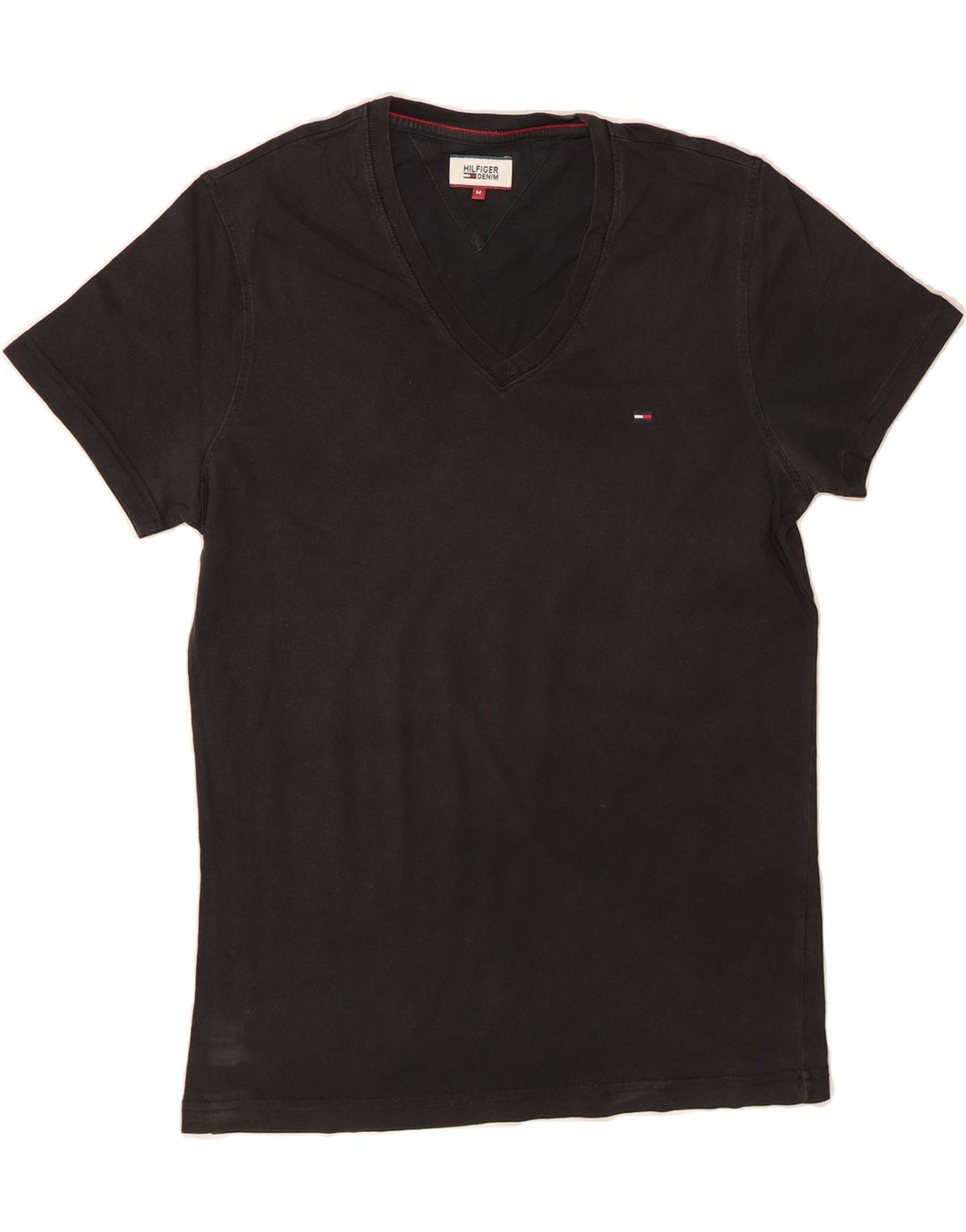 TOMMY HILFIGER Mens T-Shirt Top Medium Black Vintage Tommy Hilfiger and Second-Hand Tommy Hilfiger from Messina Hembry 