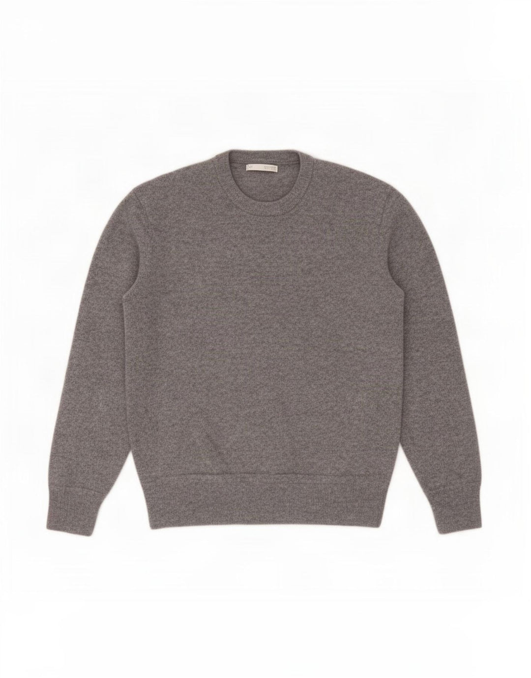 Zara Hombre Jersey Cuello Redondo Lana Gris Medio