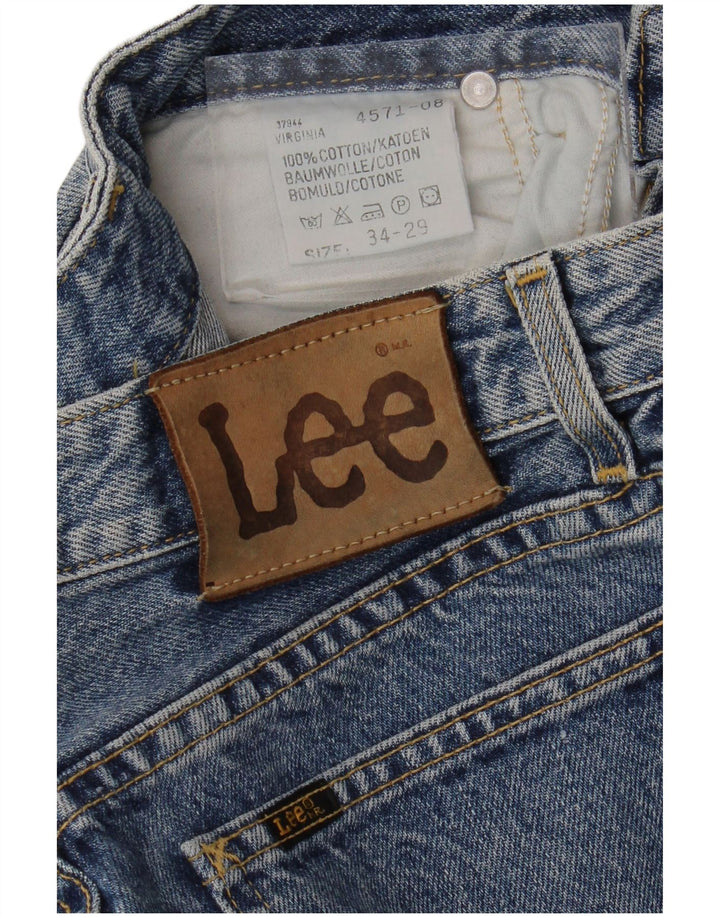 Vaqueros cónicos de talle alto para mujer LEE W34 L29 Algodón azul