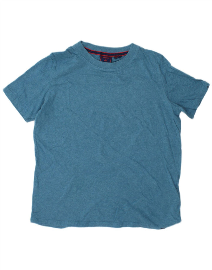 SUPERDRY Camiseta para mujer Top UK 10 Small Blue Cotton