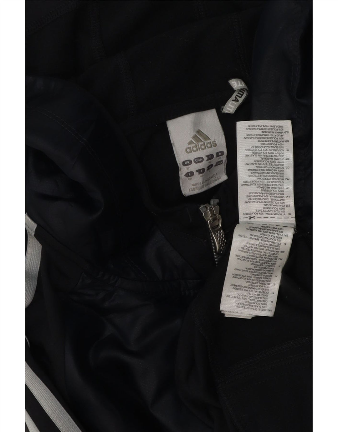 Adidas Climalite - Chaqueta con capucha para mujer, talla 12, color azul marino