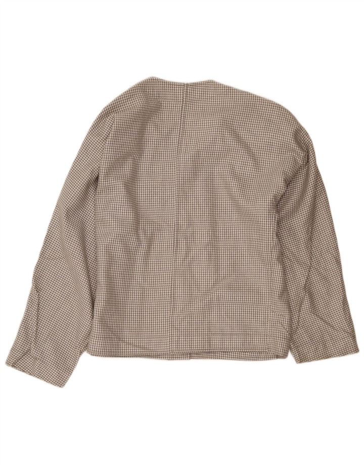 Gian Marco Venturi Chaqueta Bomber para Mujer Reino Unido 12 Gris Medio Pata de Gallo