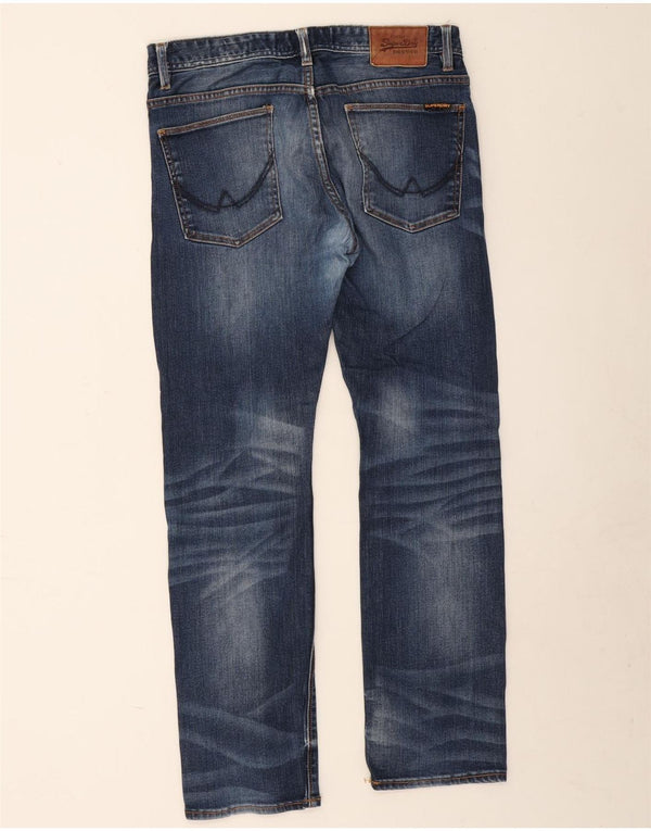 Superdry Vaqueros Rectos Para Hombre W32 L30 Algodón Azul