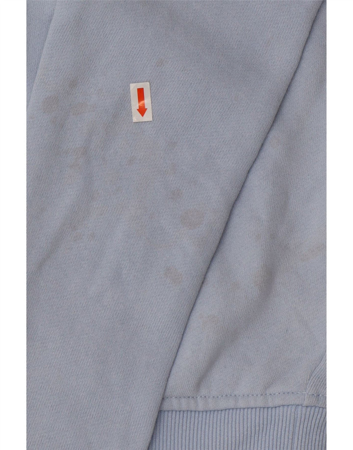 FILA Sudadera gráfica para mujer Jersey UK 44 Algodón azul medio con bloques de color