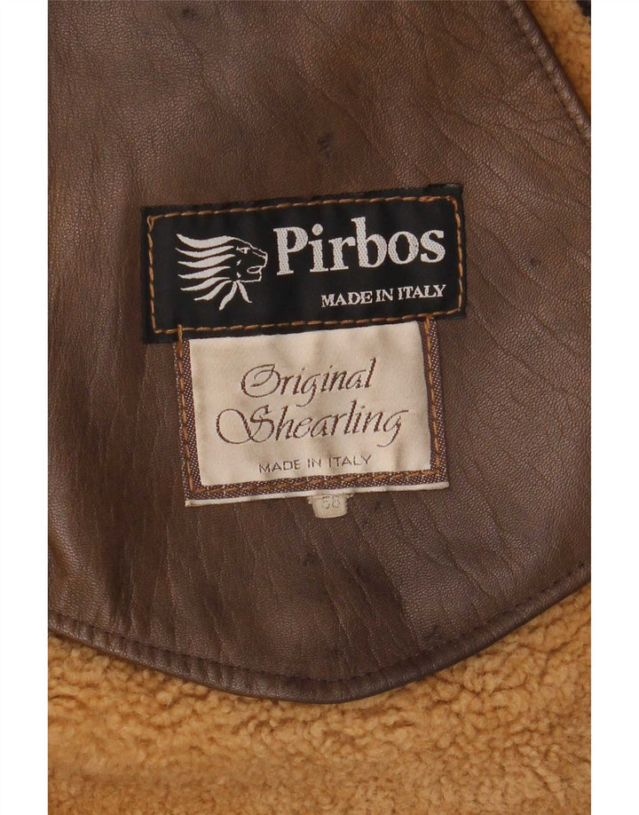 Pirbos Chaqueta de piel de oveja para hombre IT 58 4XL Piel de oveja marrón
