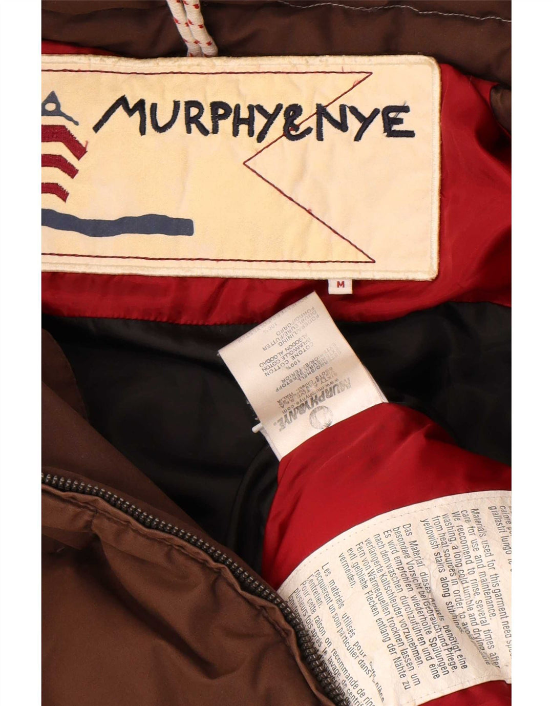 Murphy & Nye Chaqueta acolchada con capucha para mujer UK 44 Algodón marrón medio