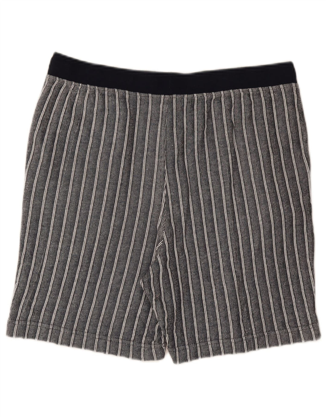 Marks & Spencer Pantalones cortos casuales para hombre de algodón a rayas azul marino grande