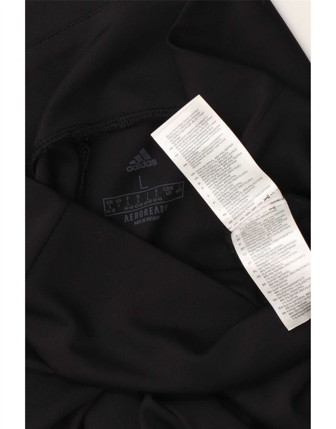Adidas Mujer Aeroready Leggings UK 16/18 Grande Negro Poliéster