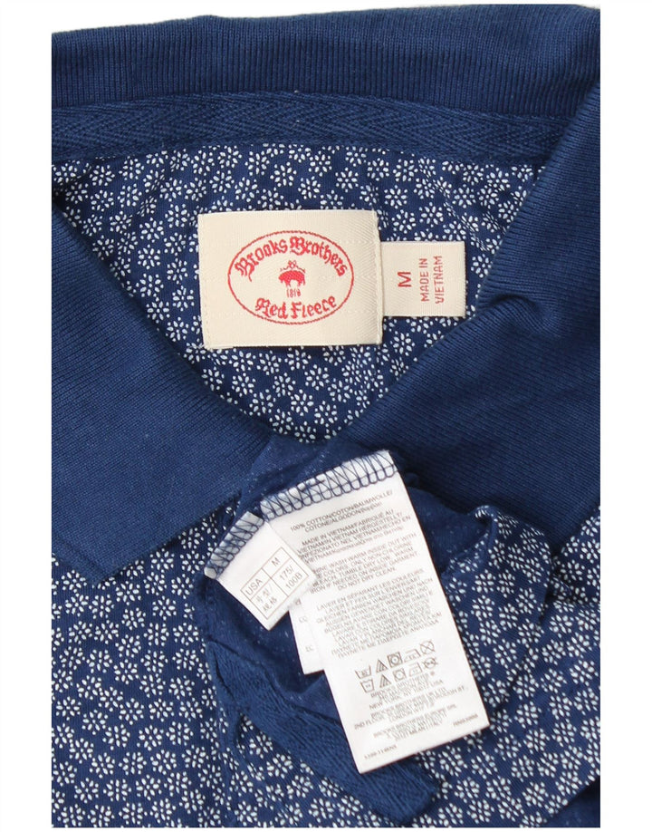Brooks Brothers Polo para hombre de algodón floral azul medio