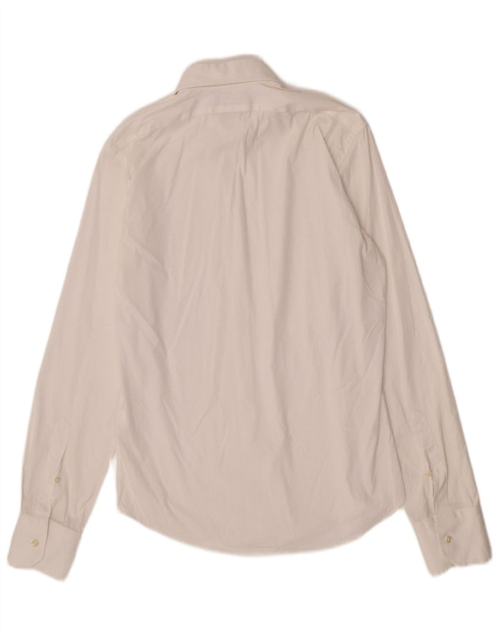 ZARA Hombre Camisa Super Slim Fit Algodón Blanco Mediano