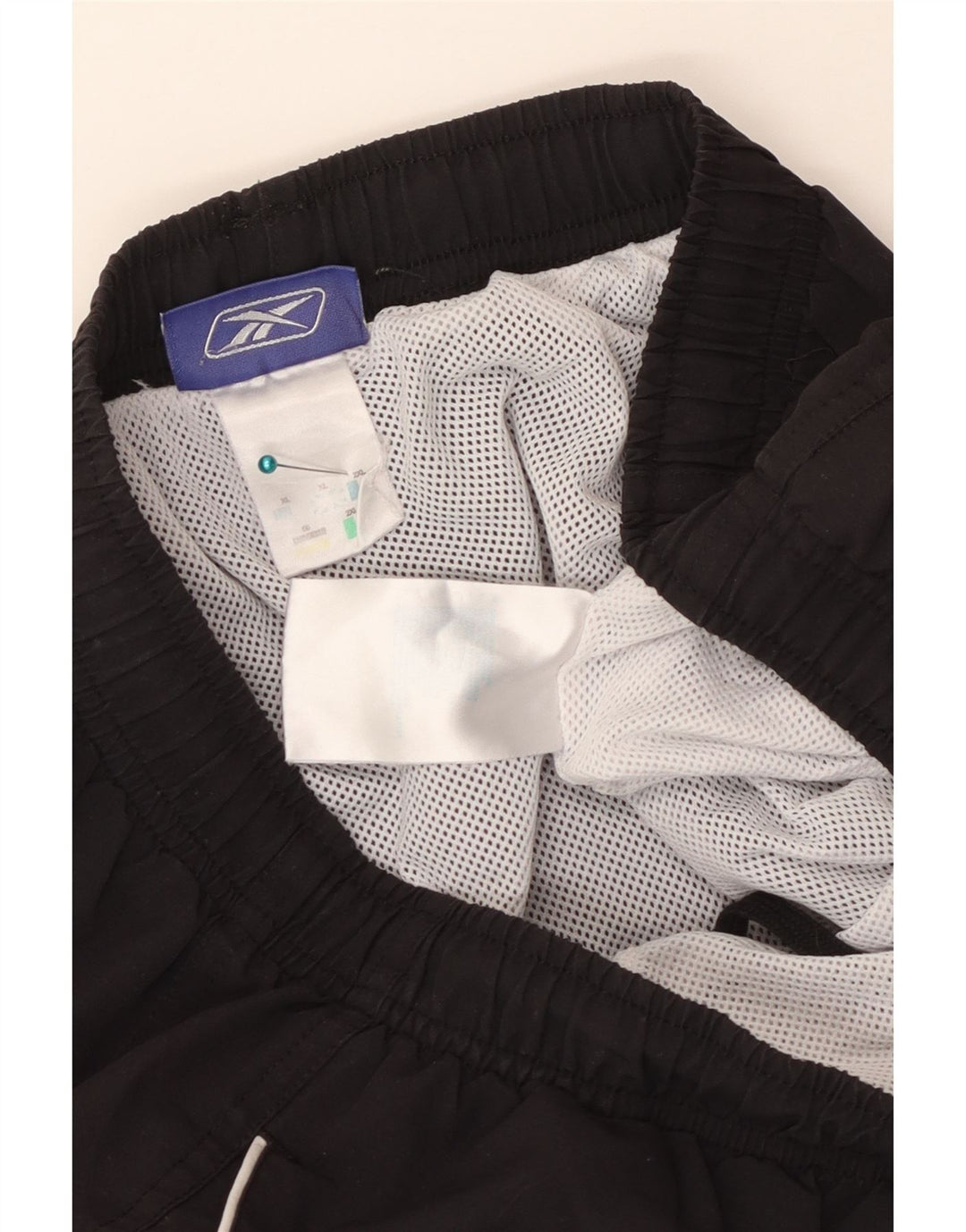 Reebok Pantalones cortos deportivos para hombre XL Poliéster negro