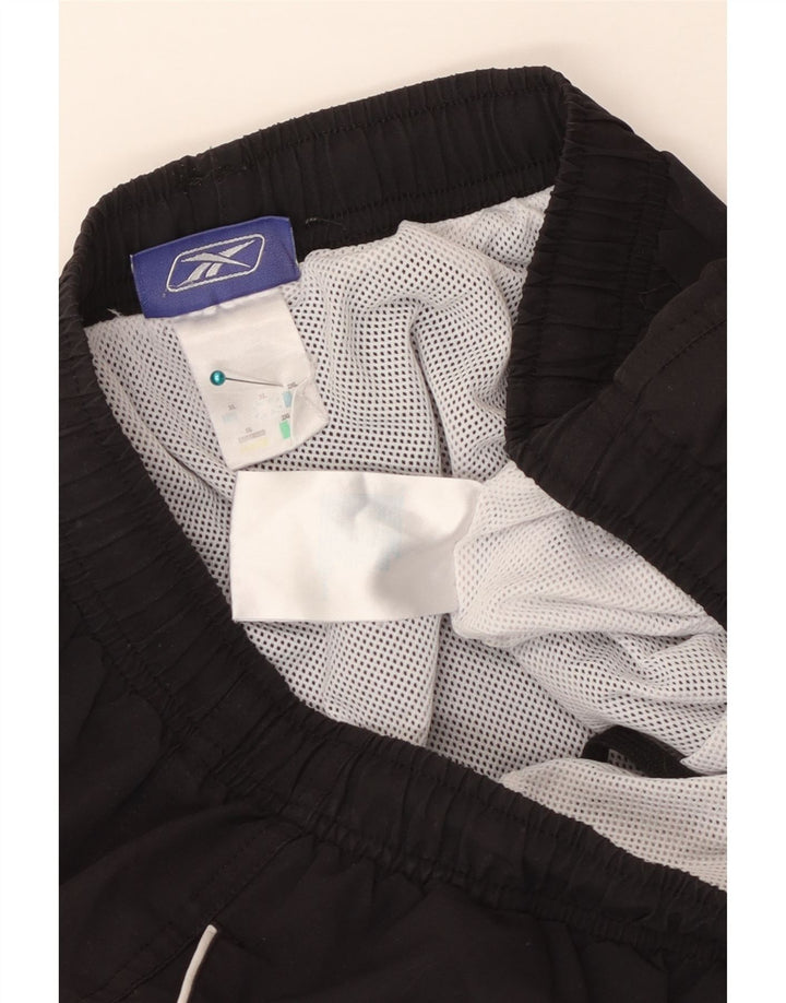 Reebok Pantalones cortos deportivos para hombre XL Poliéster negro