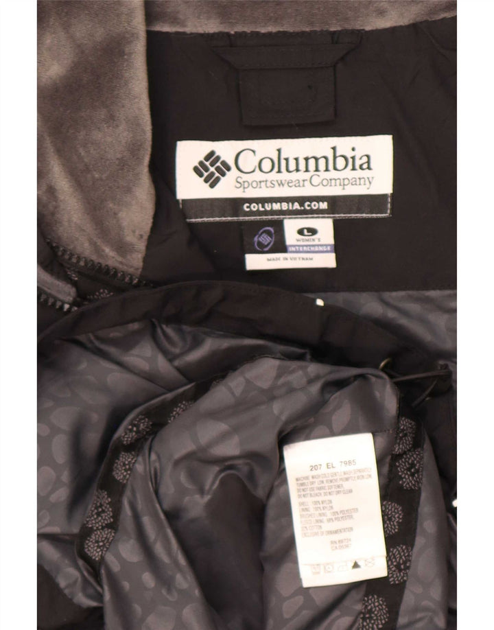 Columbia Chaqueta impermeable para mujer UK 46 Large Nylon negro